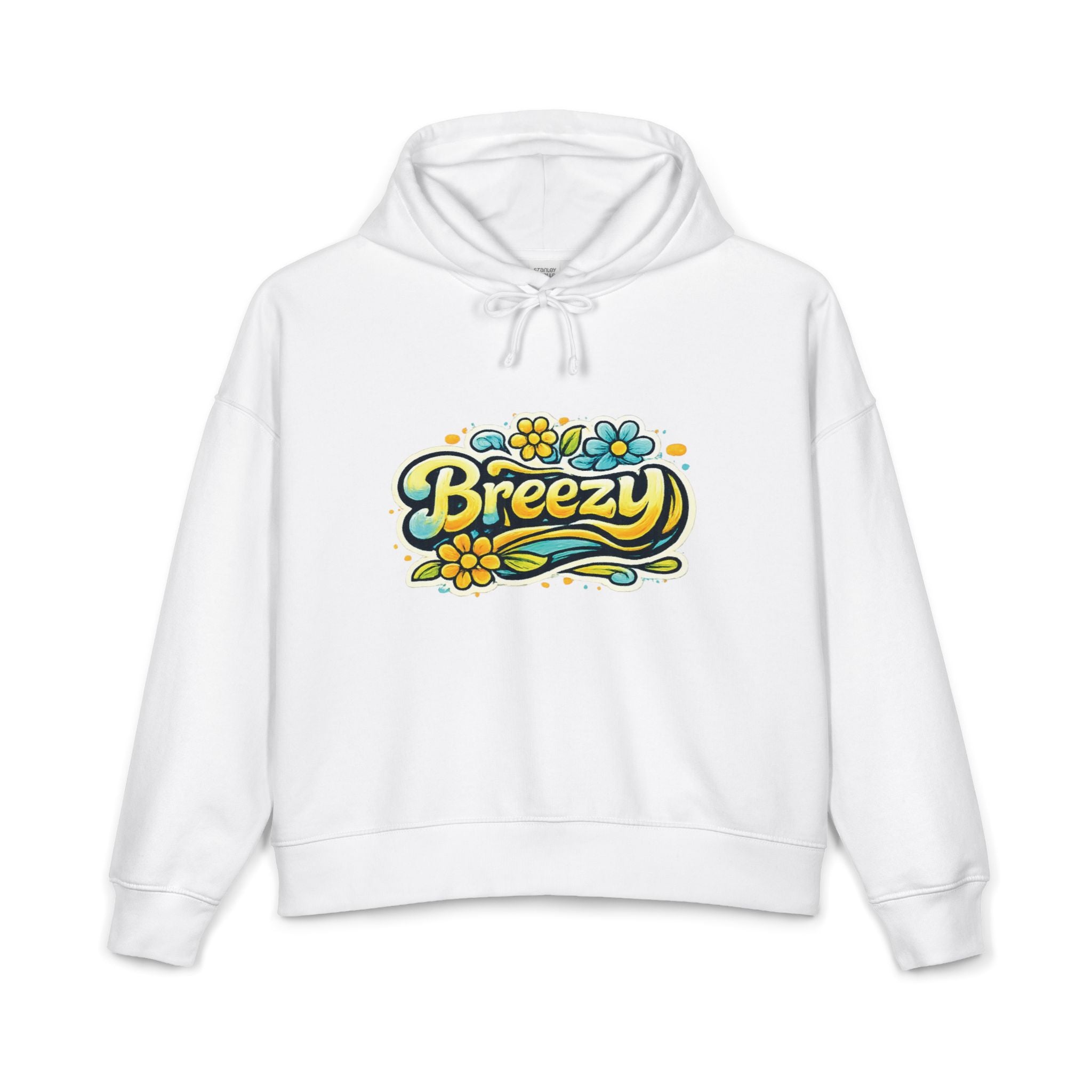 Breezy Floral Logo Hoodie | Clean Everyday Streetwear Pullover
