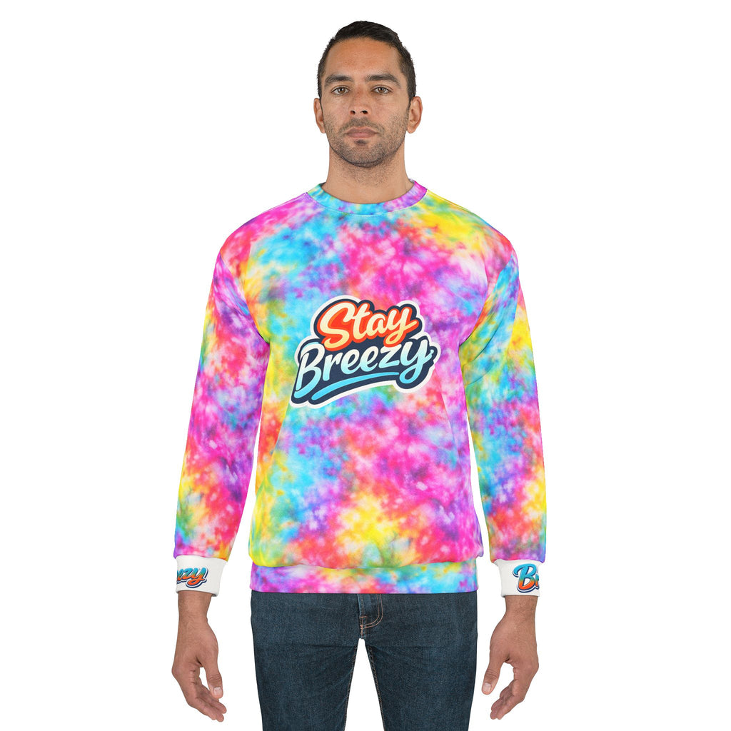 Stay Breezy Tie-Dye Sweatshirt 🌈